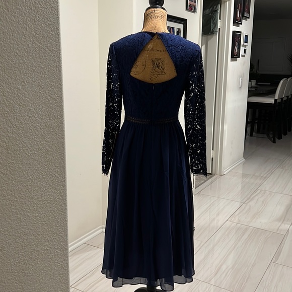 NWT Truth & Fable Lace Trim Purple Dress Size M - Picture 4 of 5